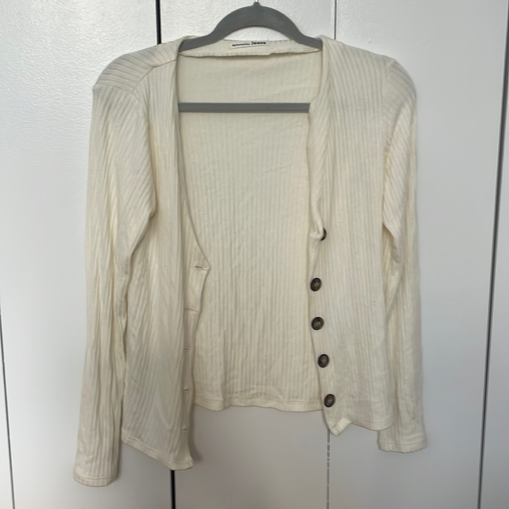 Reformation cardigan ivory size xs!